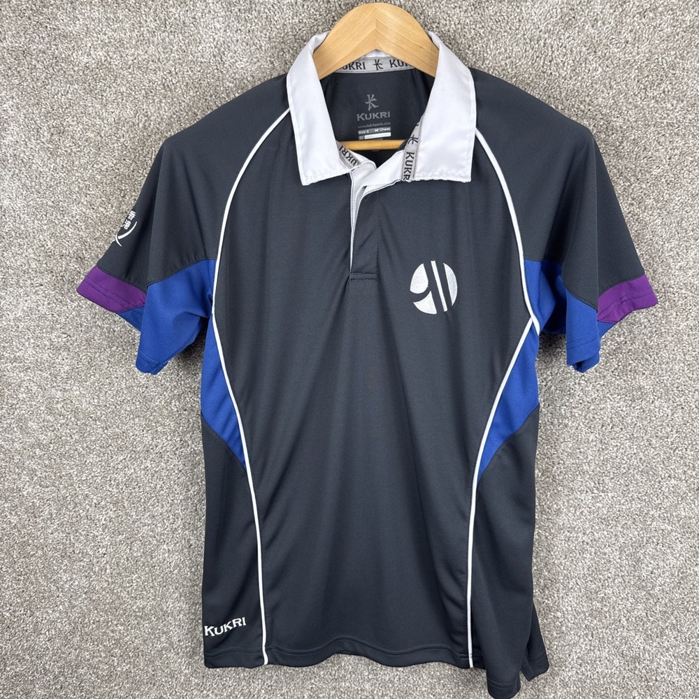 Kukri Polo Rugby Shirt Men's Size Small Gray Soccer